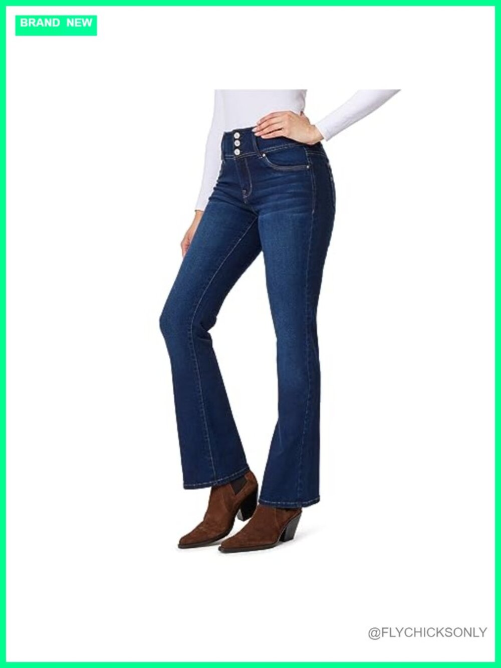Women's Bootcut Jeans High Rise Insta Soft Stretch 32" Inseam
